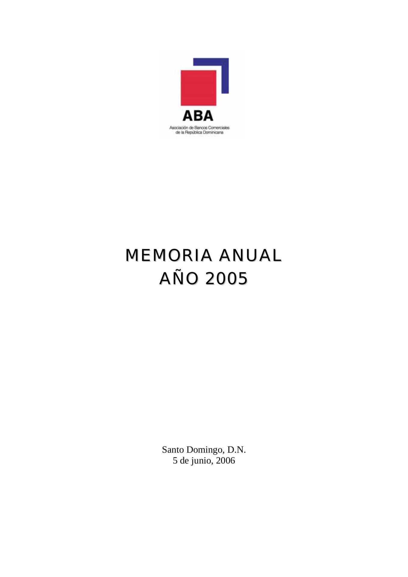 portada memoria anual 2005