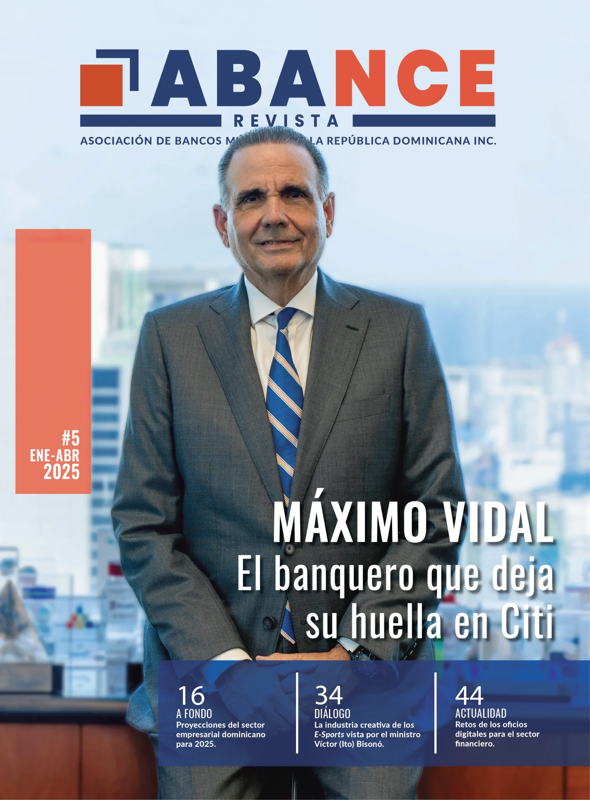 Portada Revista ABANCE Máximo Vidal