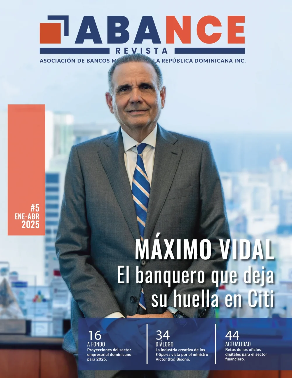 Portada Revista ABANCE Máximo Vidal